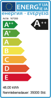 LED Track-Serie für Stromschiene VLE-Serie, schwarz, 34W/40W/44W/48W (einstellbar),  60°, neutralweiss 4000K, CRI>90