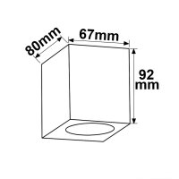 Wandleuchte 1xGU10, IP54, sandschwarz, exkl. Leuchtmittel