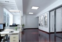 LED office line Stehlampe grau, dimmbar+daylight sensor