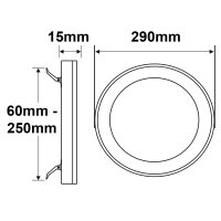 LED Aufbau/Einbauleuchte Slim Flex, 24W, weiß, ColorSwitch 3000|3500|4000K