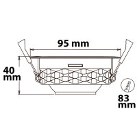 LED Einbaustrahler asymmetrisch COB, weiß, 8W, 50°, IP44, rund, warmweiß, dimmbar