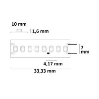 LED HEQ940 Flexband High Bright, 24V DC, 32W, IP20, 4000K, 150 lm/W, 5m Rolle, 240 LED/m