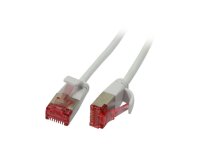 Patchkabel RJ45, CAT6 250Mhz, 1.5m weiss, U/FTP, slimline...