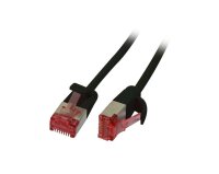 Patchkabel RJ45, CAT6 250Mhz, 0.5m schwarz, U/FTP,...