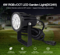 MIBOXER / Mi-Light - LED Garten-Strahler mit Erdspiess - 24V/DC - IP66 -  6W - RGB-WW (RGB-CCT) - steuerbar per Funk und WLAN