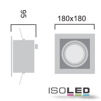 Einbaustrahler KARDAN, quadr.,1flg, QRB111, titan