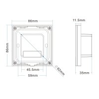 Sys-Pro Single Color 3 Zonen Einbau-Touch-Fernbedienung +...