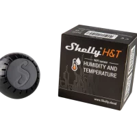 SHELLY - H&T schwarz - WLAN (Wi-Fi) Sensor für Feuchtigkeits- und Raumtemperatur