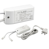 SYS-MiniAMP - LED Trafo 12V/DC, 0-30W, 200cm Kabel mit Flachstecker, sekundär 2 female Buchsen