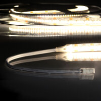 SYS-MiniAMP - LED CRI930 Flexband, 24V, 6W, 3000K, 500cm, beidseitig 30cm Kabel mit male-Stecker