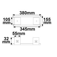 Einbaurahmen für LED Notlicht/Fluchtwegleuchte UNI4