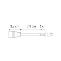 SYS-MiniAMP - Adapter Rundstecker Female auf Female-Buchse, 10cm, weiß