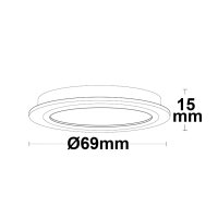 SYS-MiniAMP - LED Möbeleinbaustrahler silber, 4W,...