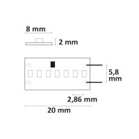 LED CRI927 Linear8 Flexband, 24V DC, 22W, IP20, 2700K, 5m Rolle, 350 LED/m