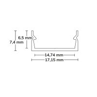 LED Aufbauprofil PURE14 S Aluminium eloxiert, 200cm