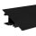 LED Aufbauleuchtenprofil HIDE TRIANGLE Aluminium schwarz RAL 9005, 200cm