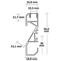 LED Sockelleistenprofil HIDE BOTTOM weiß RAL 9003