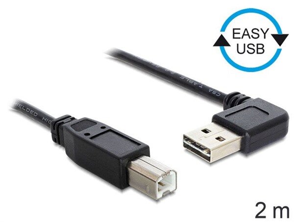 Kabel USB 2.0 A (St) gewinkelt => B (St) 1,8m *Delock*