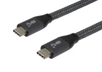 Kabel USB3.1, 1,5m, C(St)/C(St), Silber-Grau, 10G/5A, Gen 2, E-Marker Chip, aktives PD USB-C