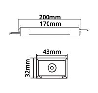 LED Trafo 24V/DC, 0-60W, IP66