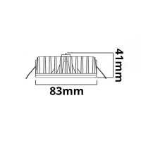 SYS-MiniAMP - LED Einbaustrahler SYS90 MiniAMP, 10W, 24V DC 3000K, CRI92, dimmbar (exkl. Cover)