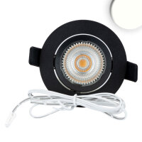 SYS-MiniAMP - LED Einbauleuchte SLIM68 schwarz, rund, 8W, 24V DC, neutralweiß, dimmbar