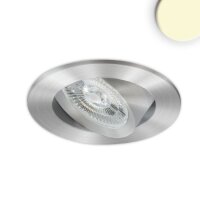 SYS-MiniAMP - LED Einbauleuchte SLIM68 Alu gebürstet, rund, 8W, 24V DC, warmweiß, dimmbar