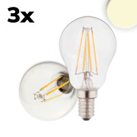 E14 LED Illu, 4W, klar, warmweiß, 3er Pack