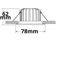 SYS-MiniAMP - LED Einbaustrahler SYS68, 8W, 24V DC, 3000K, CRI92, dimmbar (exkl. Cover)