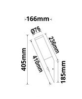 Wandleuchte anthrazit, PIR Bewegungssensor, IP44, 1x E27 Fassung, exkl. Leuchtmittel