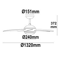 Deckenventilator mit E14 Fassung, 3 Stufen,...