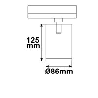 3-Phasen Schienen-Strahler, 35W, 60°, weiß matt, 4000K, CRI90