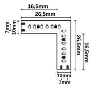 SYS-MiniAMP - Eckverbindung leuchtend 1W für Flexband, 12V DC, 12W, IP20, 4000K