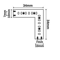 Eckverbindung leuchtend 0,5W für CRI927 Linear10 Flexband, 24V DC, 10W, IP20