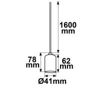 E27 Fassung schwarz mit schwarzem Kabel 300cm