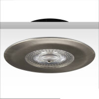 LED Einbaustrahler PC68 IP44, brushed, 5W, 38°, neutralweiß, 3 Stufen dimmbar