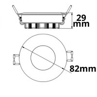 LED Einbaustrahler PC68 IP44, brushed, 5W, 38°, neutralweiß, 3 Stufen dimmbar