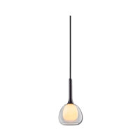 Pendelleuchte, clear/white Glas, E14, 300cm