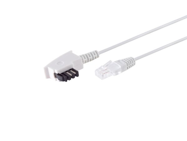 Kabel TK TAE 0,5m, TAE-F/RJ45 Weiss