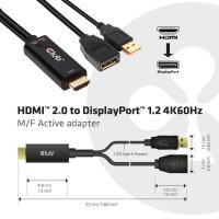 Adapter HDMI => DisplayPort 1.2 *Club3D* 4K60Hz