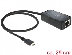 Adapter USB-C 3.1 => LAN TP(RJ45) 10/100/1000Mbit *DeLock*