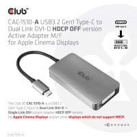 Adapter USB-C 3.2 => DVI-D *Club3D* Dual Link aktiv...