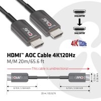 Kabel Video HDMI AOC ST/ST 20,0m 4K120Hz *Club3D*