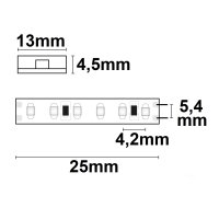 LED AQUA940 Linear Flexband, 24V DC, 10W, IP68, 4000K, 5m Rolle, 240 LED/m