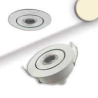 SYS-MiniAMP - LED Einbauleuchte weiß, 3W, 12V DC, warmweiß, dimmbar, 100cm Kabel