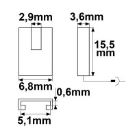 SYS-MiniAMP - male-Stecker zu Kontakt-Kabelanschluss...