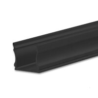 LED Aufbauprofil PURE12 S Aluminium schwarz RAL9005, 300cm