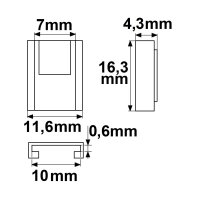 Kontakt-Kabelanschluss Universal (max. 5A) K2-310-V2 für 3-pol. IP20 Flexstripes mit Breite 10mm