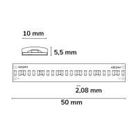 LED AQUA COB930 Linear Flexband, 24V DC, 8W, IP68, 3000K,...