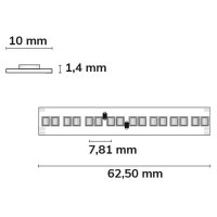 LED HEQ919/960 Linear CCT Flexband, 24V DC, 7W ww + 7W kw, IP20, 5m Rolle, 256 LED/m